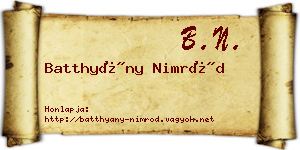 Batthyány Nimród névjegykártya